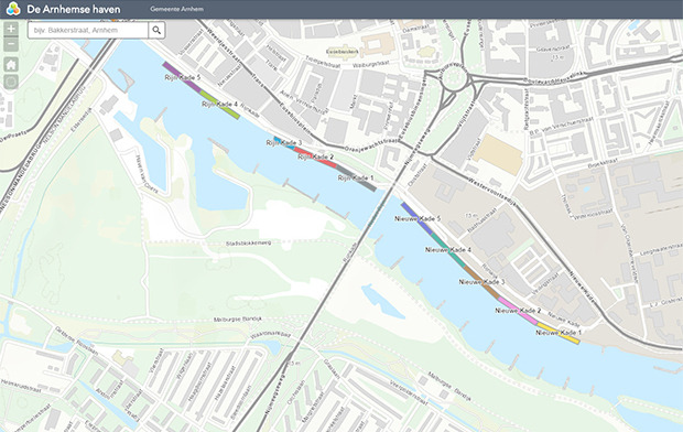 Kaart Arnhemse havens