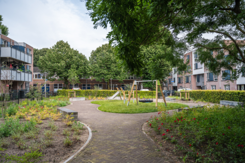 Foto van vergroend Peterplein juli 2024