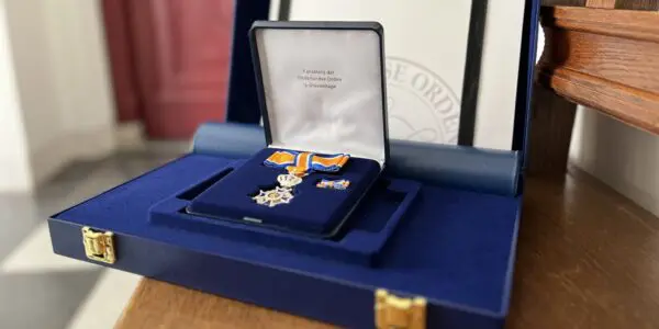 Koninklijke onderscheiding in een doosje