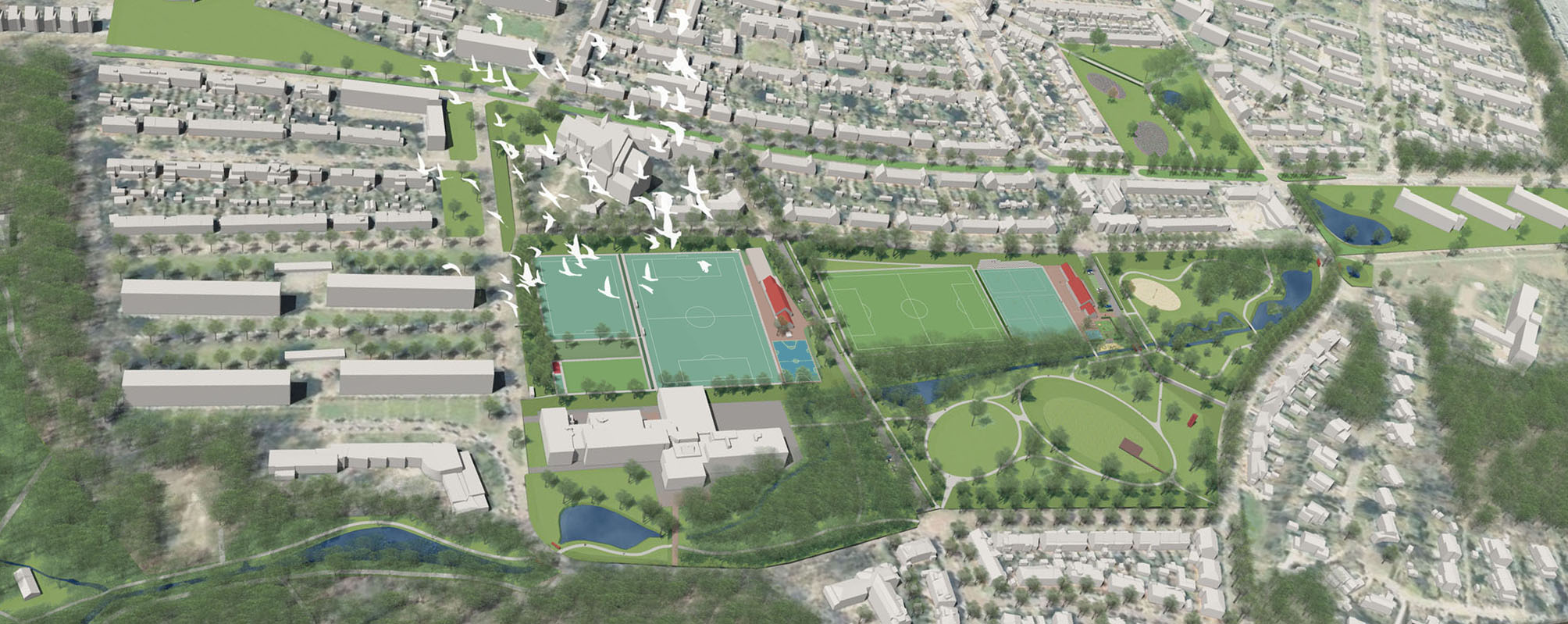 Een sfeerimpressie van hoe het beekdal eruit zou kunnen zien.