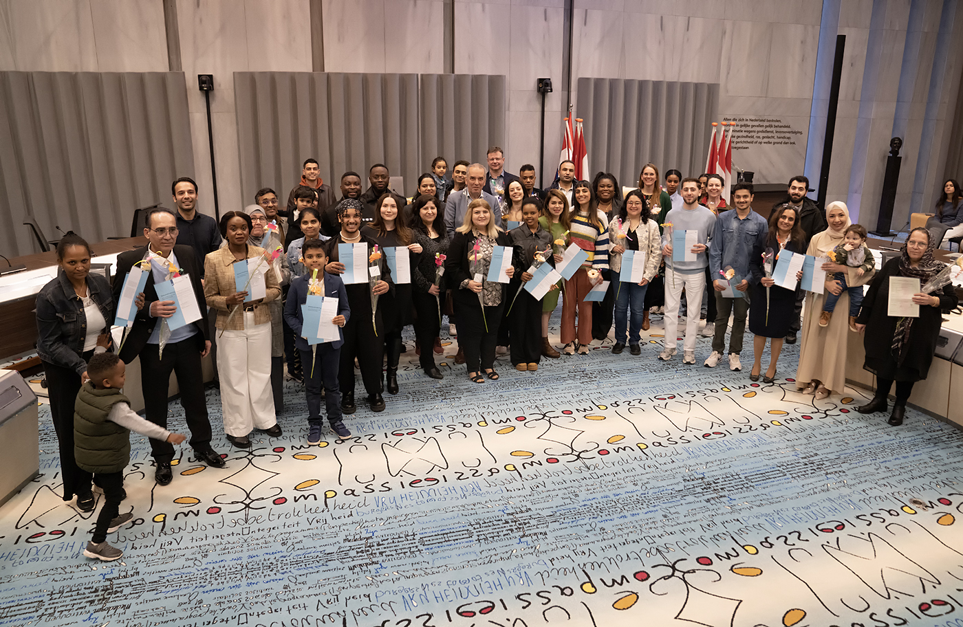 Deelnemers naturalisatieceremonie 10 maart 2026